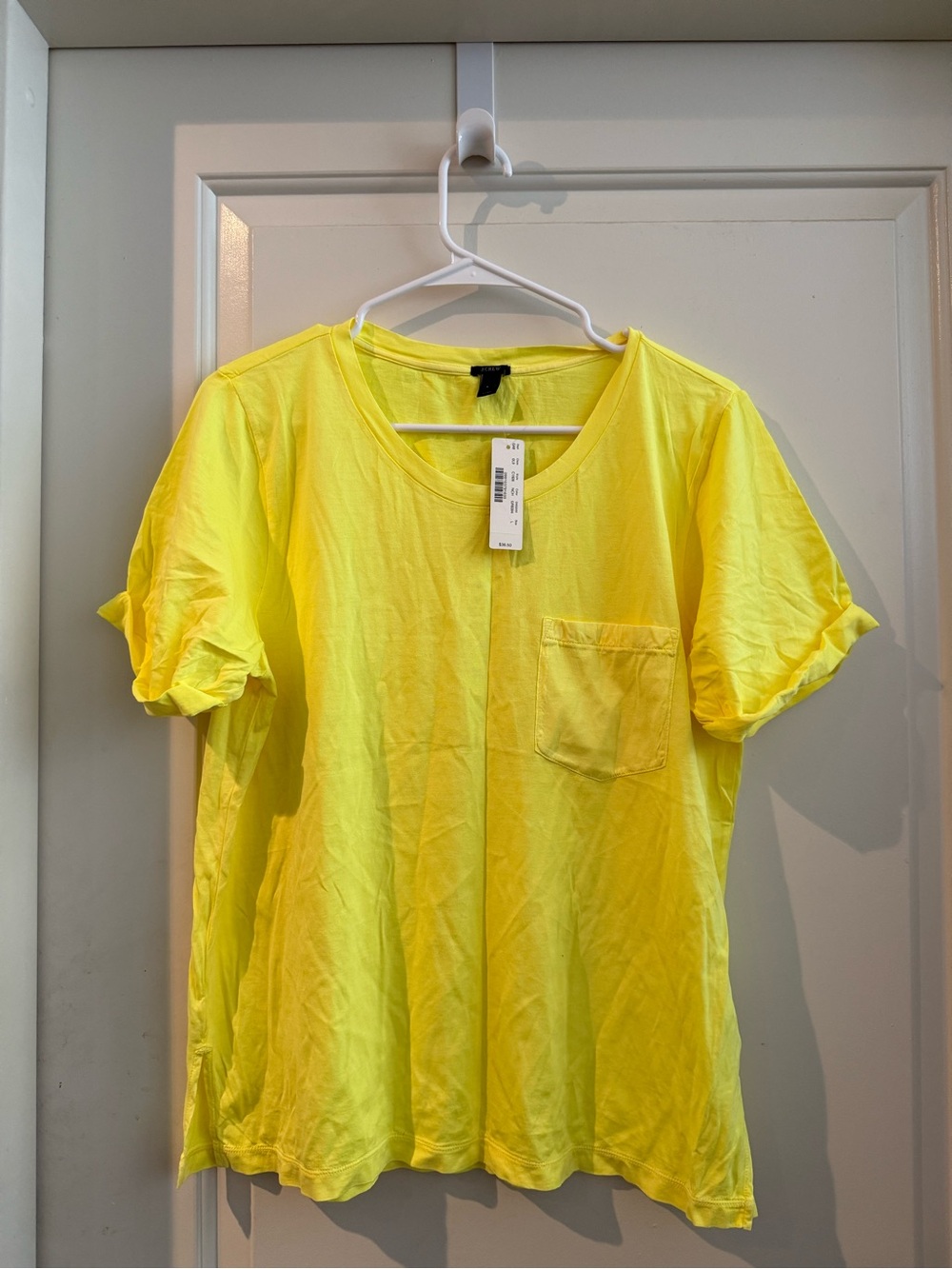 J. Crew Neon Yellow Crewneck Tee